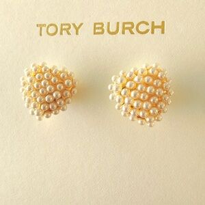 Tory Burch Gold Plated and Pearl Earrings